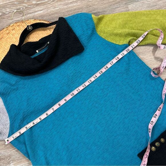 Margaret winters lagenlook art to wear colorblock sweater Women’s Size M - Picture 4 of 9